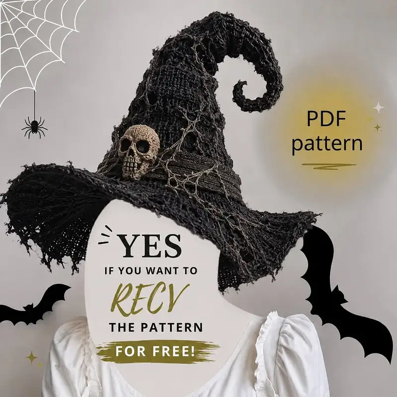 Free Advanced crochet pattern: Spooky Witch Hat Pattern - Easy to follow tutorial