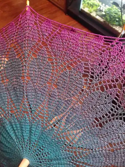 Whimsical Lace Parasol Pattern step 4 - final assembly and finishing