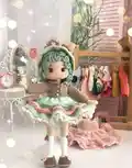 Doll Aybuke Amigurumi Pattern step 1 - construction progress