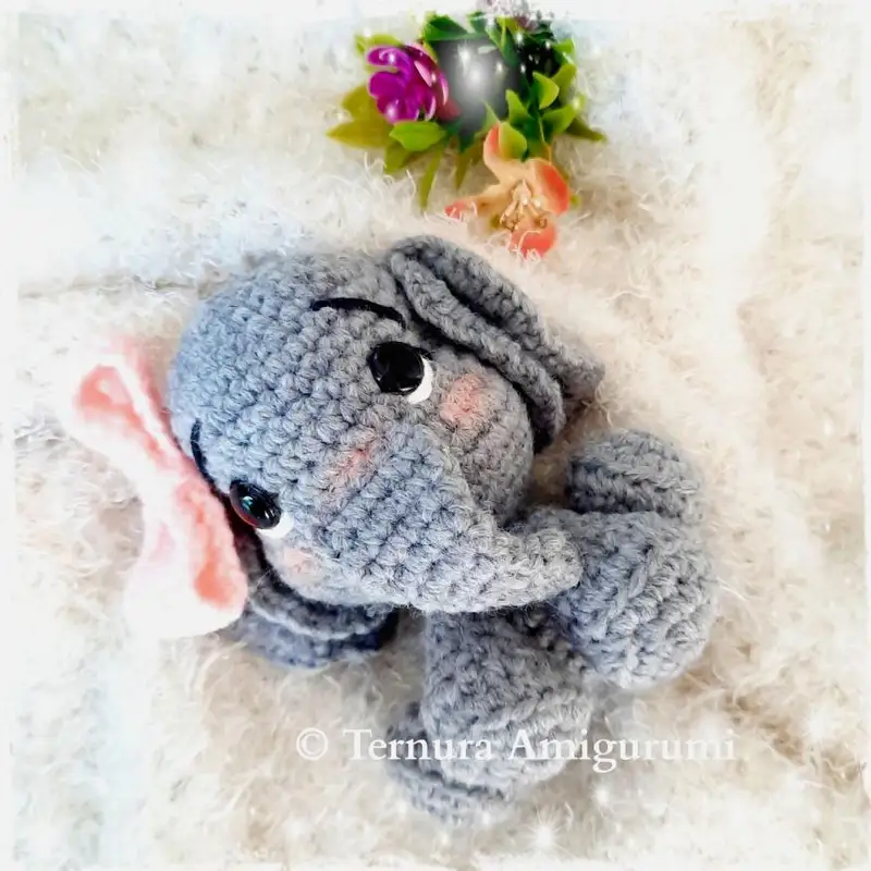 Free Intermediate crochet pattern: Elephant Amigurumi Pattern - Easy to follow tutorial