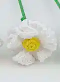 Crochet Daisy and Carnation Flower Pattern step 4 - final assembly and finishing