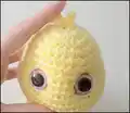 Feather Locklear the Chick Amigurumi Pattern step 4 - final assembly and finishing