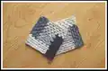 Color Block Square Crochet Coasters Pattern step 1 - construction progress