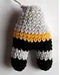 Mini Batman Amigurumi Pattern step 4 - final assembly and finishing