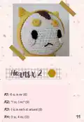 Mr. Buckwheat Amigurumi Pattern step 3 - details and accessories