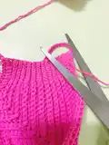 Face Mask Crochet Pattern step 4 - final assembly and finishing