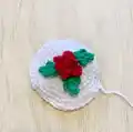 Christmas Pudding Amigurumi Pattern step 2 - assembly progress