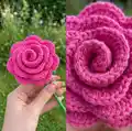Crochet Flower Bouquet Pattern step 2 - assembly progress