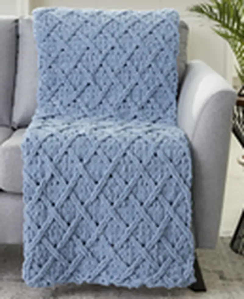 Free Advanced crochet pattern: EZ Diamond Lattice Blanket Pattern - Easy to follow tutorial