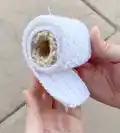 Angry Toilet Paper Amigurumi Pattern step 4 - final assembly and finishing