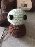 Azumarill Amigurumi Pattern step 2 - assembly progress
