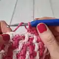 Diamond Beanie Pattern step 2 - assembly progress
