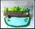 Frog Play Set Amigurumi Pattern step 1 - construction progress