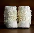 The Furrylicious Baby Boot Amigurumi Pattern step 2 - assembly progress