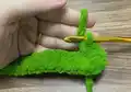 Grinch Slippers Pattern step 4 - final assembly and finishing