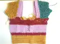 Colorblock Shell Crop Top Pattern step 1 - construction progress