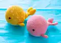 Wallace and Wanda Whales Amigurumi Pattern step 1 - construction progress