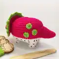 Dragonfruiteratops Amigurumi Pattern step 2 - assembly progress