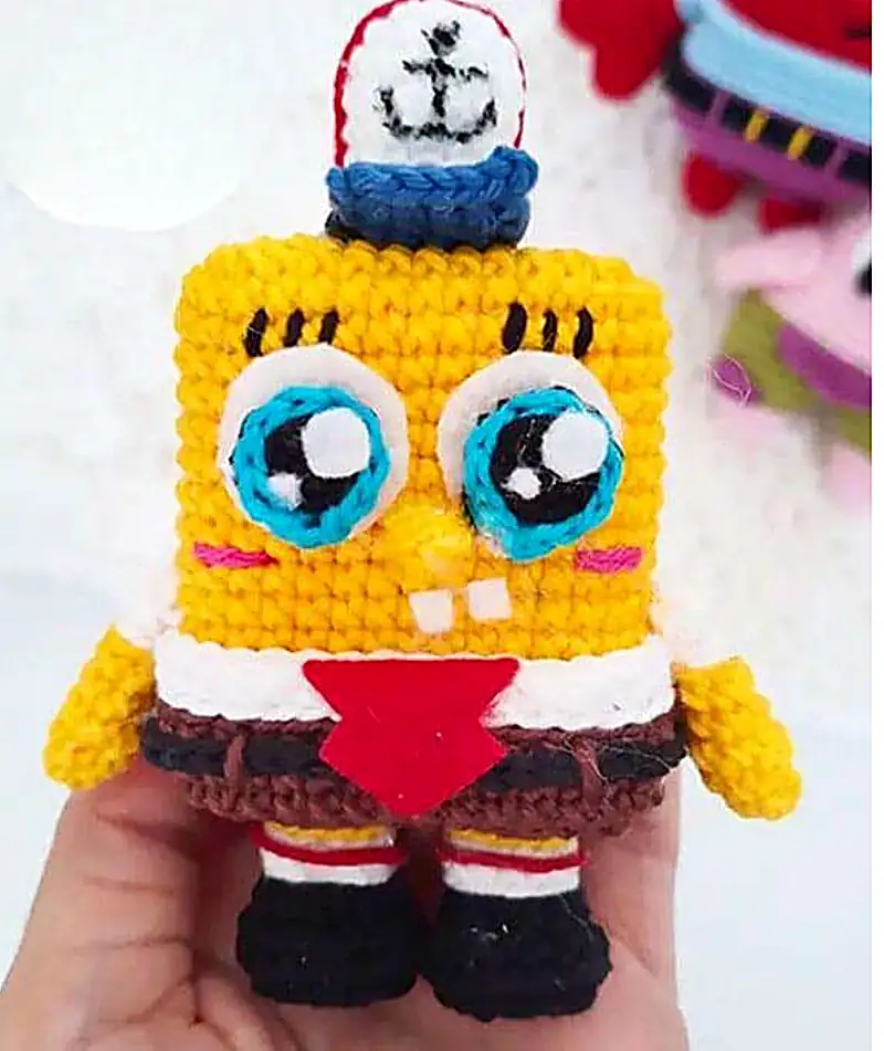 Free Advanced crochet pattern: SpongeBob SquarePants Hat Amigurumi Pattern - Easy to follow tutorial