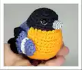 Bullfinch Amigurumi Pattern step 2 - assembly progress