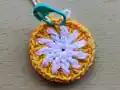 Citrus Slice Coasters Pattern step 3 - details and accessories