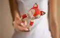 Rattle Fox Amigurumi Pattern step 2 - assembly progress