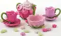 Floral tea set Amigurumi Pattern step 1 - construction progress