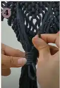 Macrame Bat Wall Hanging Pattern step 3 - details and accessories