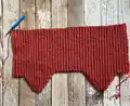 Oak Grove Earflap Hat Pattern step 2 - assembly progress