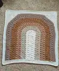 Rainbow Afghan Pattern step 1 - construction progress