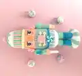 The Baby Blue Nutcracker Amigurumi Pattern step 1 - construction progress
