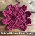 Hennifer Chicken Crochet Coaster Set Pattern step 1 - construction progress