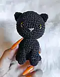 Adorable Kitten Amigurumi Pattern step 2 - assembly progress