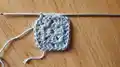 Color Block Square Crochet Coasters Pattern step 3 - details and accessories