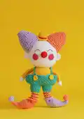 Circus Clown Amigurumi Pattern step 1 - construction progress