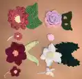 Flower Garden Hood Pattern step 3 - details and accessories