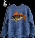The Fishy Aleks Sweater Pattern step 1 - construction progress