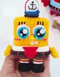 SpongeBob SquarePants Amigurumi Pattern step 4 - final assembly and finishing