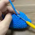 Blue Tang Fish Amigurumi Pattern step 4 - final assembly and finishing