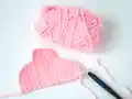 Claude the Cloud Amigurumi Pattern step 2 - assembly progress