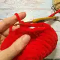 Deer Hat and Scarf Amigurumi Pattern step 2 - assembly progress