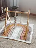 Rainbow Afghan Pattern step 2 - assembly progress