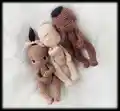 Mini Baby Doll Amigurumi Pattern step 1 - construction progress