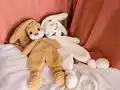 Plush snuggler BUNNY Amigurumi Pattern step 1 - construction progress
