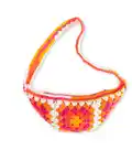 Crochet Granny Cross-Body Bag Pattern step 1 - construction progress