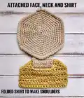 Crochet Girl Portrait Pattern step 4 - final assembly and finishing