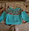 Pepper the Fox Sweater Pattern step 1 - construction progress