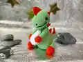 Cute Dinosaur Amigurumi Pattern step 1 - construction progress