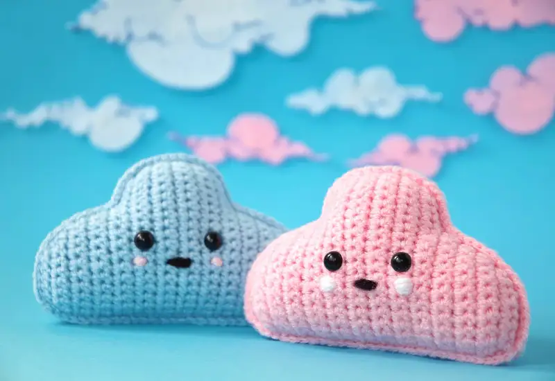 Free Beginner Friendly crochet pattern: Claude the Cloud Amigurumi Pattern - Easy to follow tutorial