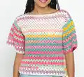 Caron Crochet Short Sleeved Top Pattern step 3 - details and accessories